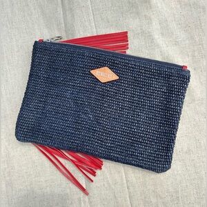 NWOT🌟VINTAGE🌟MZ WALLACE NEW YORK leather woven clutch wristlet pouch